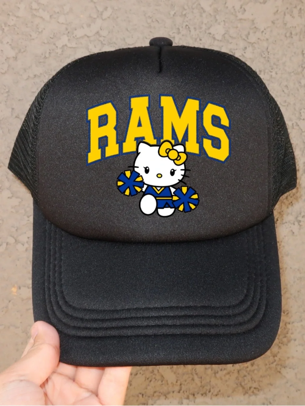 Hello Kitty Rams Football Trucker Hat